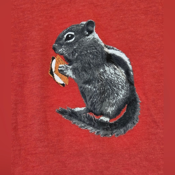 Columbia Smores Squirrel Orange T-shirt Sz SM Gorpcore Cabincore Camping - Picture 8 of 12